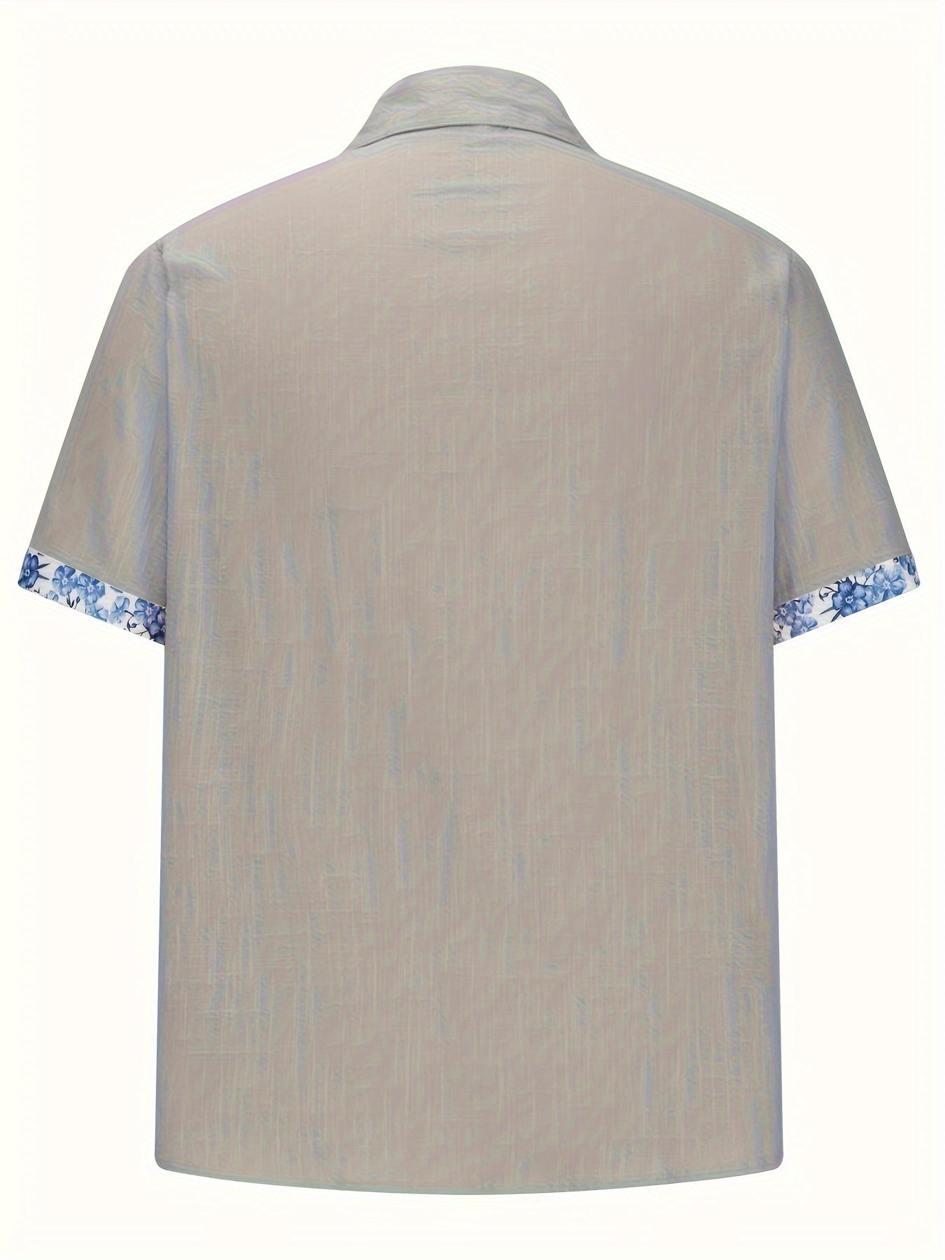 Himmelblaue Blumenprint-Hemd - Leo