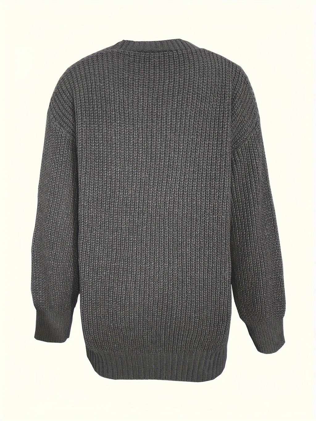 Kaffeefarbene Strickjacke mit Knöpfen - Lise