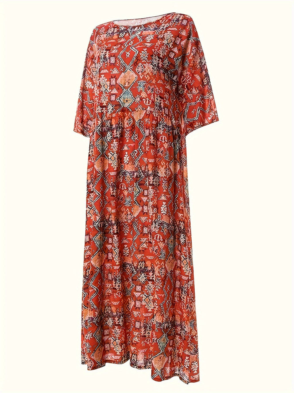 Rotes Boho Maxikleid - Elena