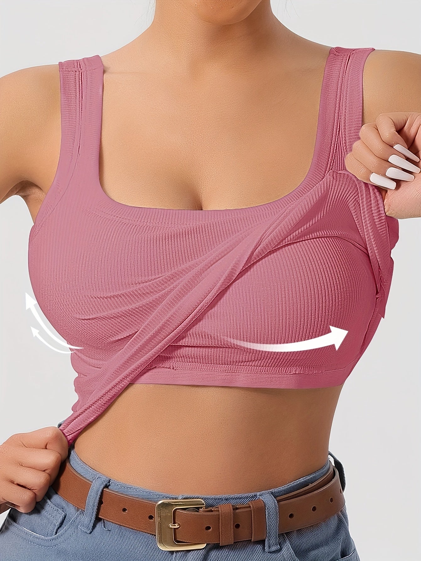 Graues Slim Fit Tanktop - Lara