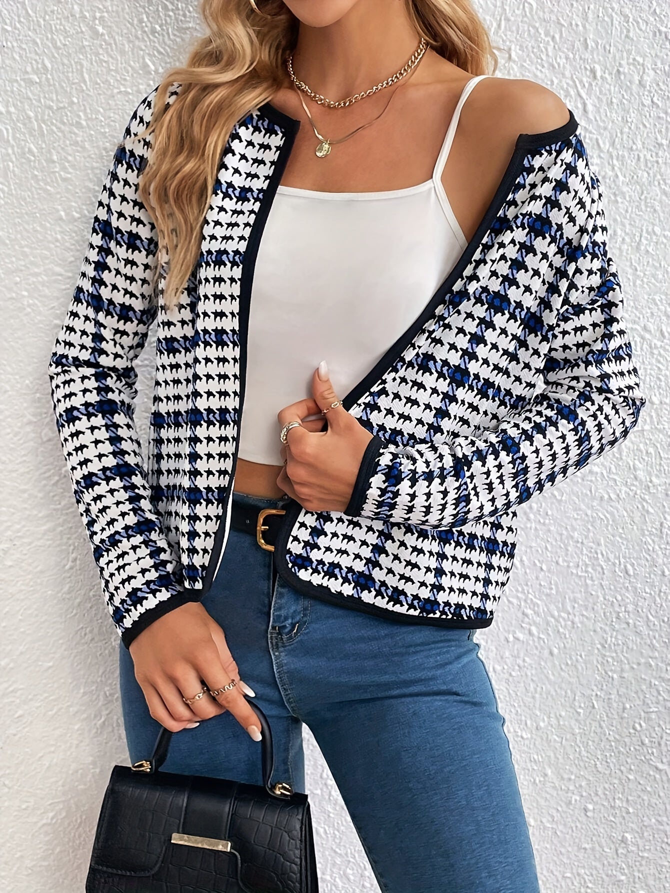 Weiße Karierte Blazer - Sophie