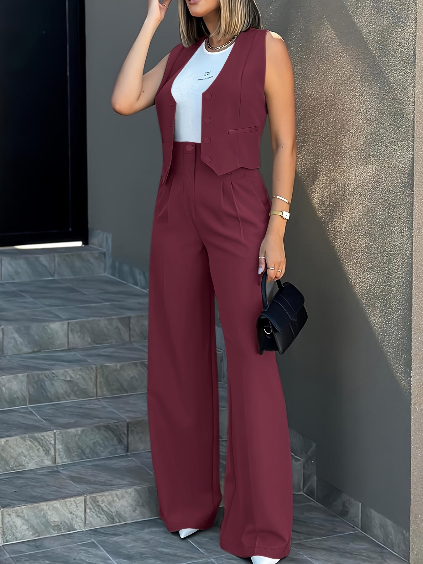 Khakifarbenes Eleganz-Set - Clara
