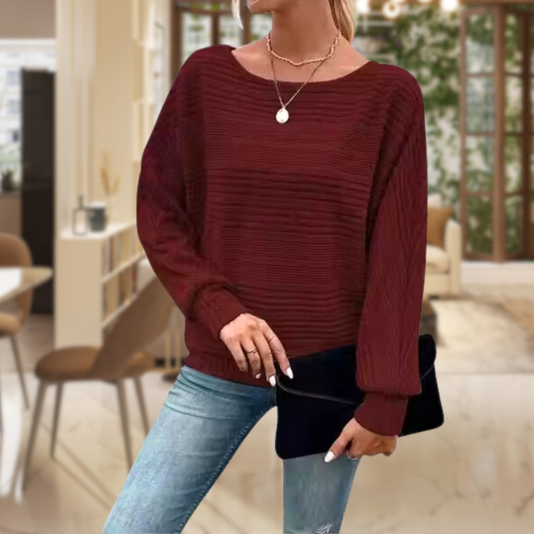 Strukturierter Pullover – Clara Hellblau