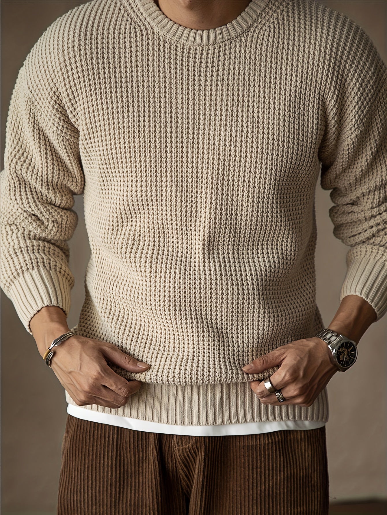 Schwarzer Strickpullover für Herren - Finn