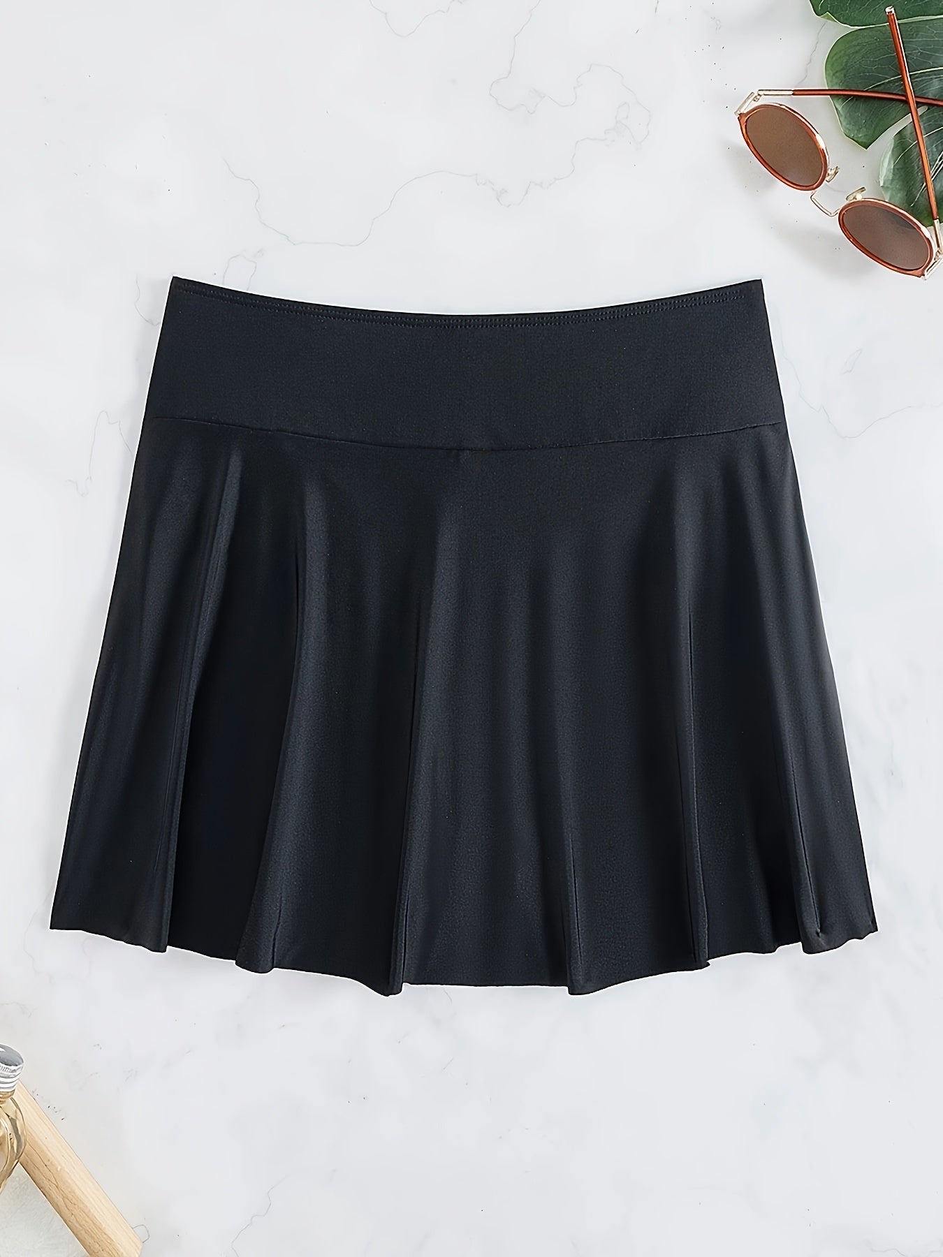 Weiße High-Waist-Schwimm-Shorts - Clara