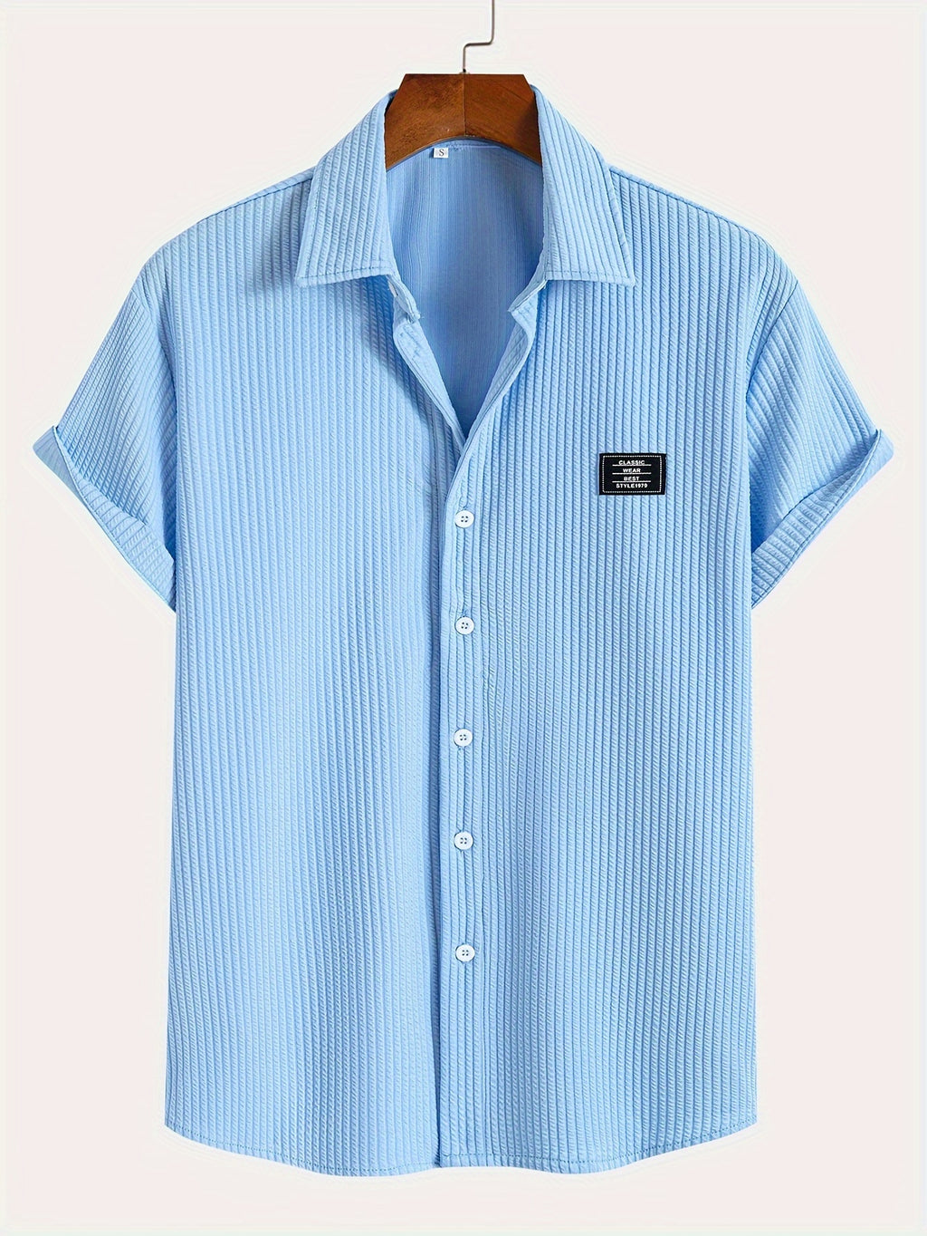Hellblaues Streifenmuster-Poloshirt - Ben
