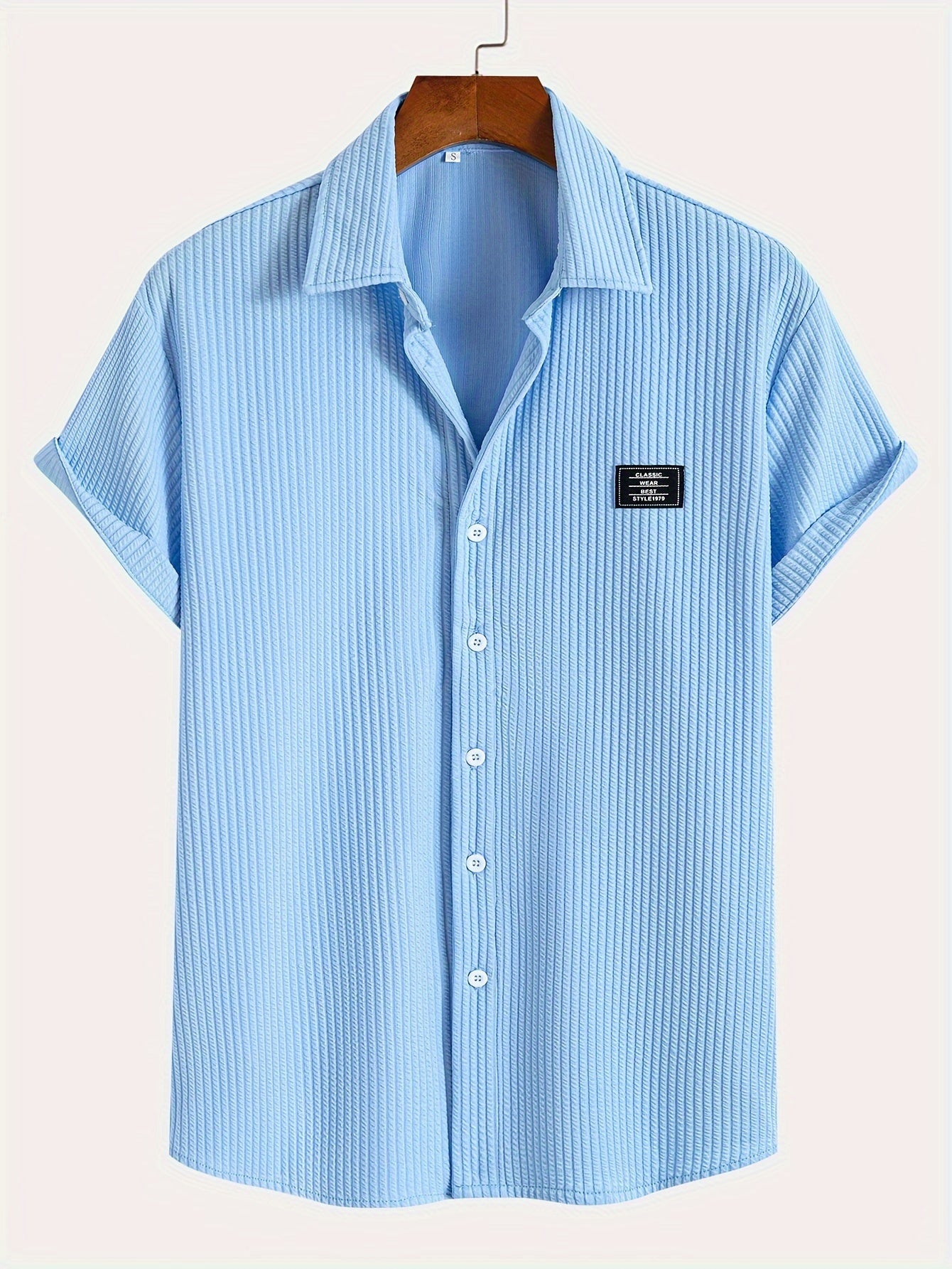 Hellblaues Streifenmuster-Poloshirt - Ben