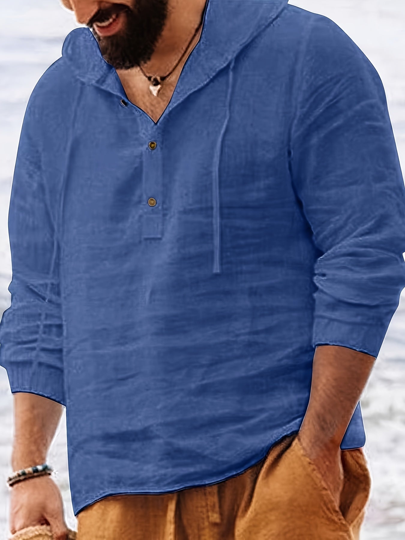Schwarzes Henley-Shirt - Lars