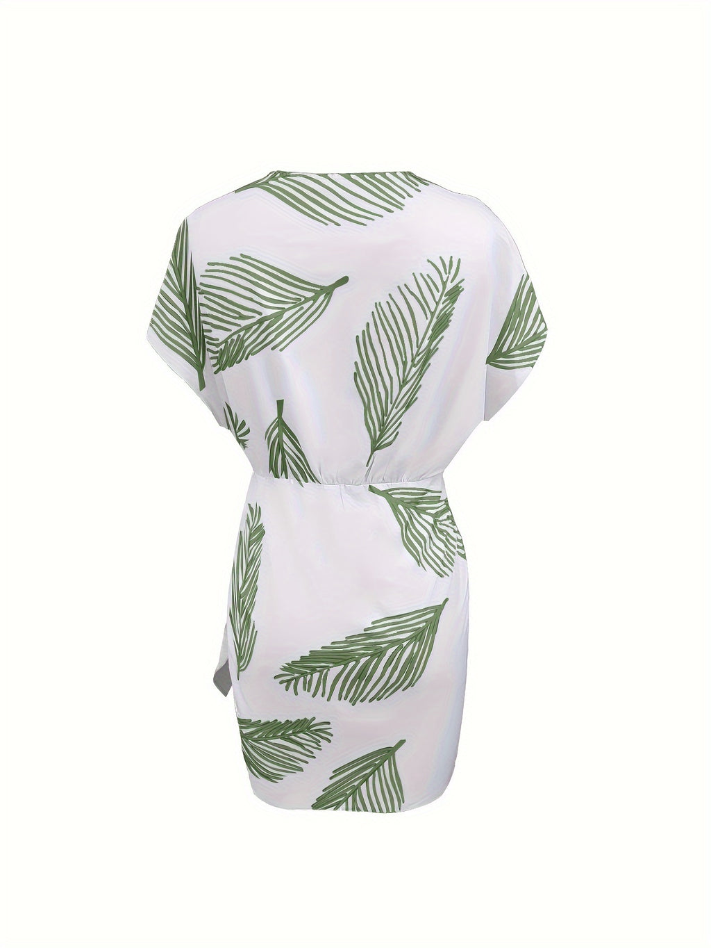 Rosa Wickelkleid mit Pflanzenmuster - Luisa