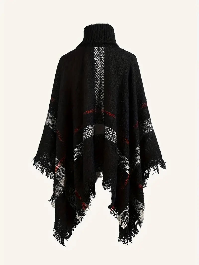 Karierter Grobstrick Pullover in Übergröße - Lena