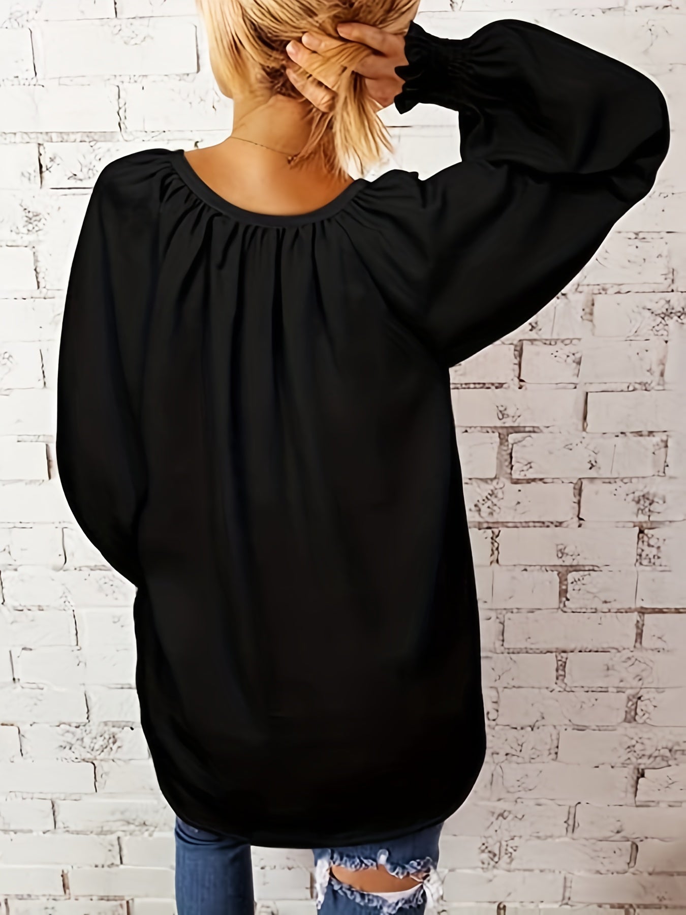 Rotrosé V-Ausschnitt Bluse - Sophie