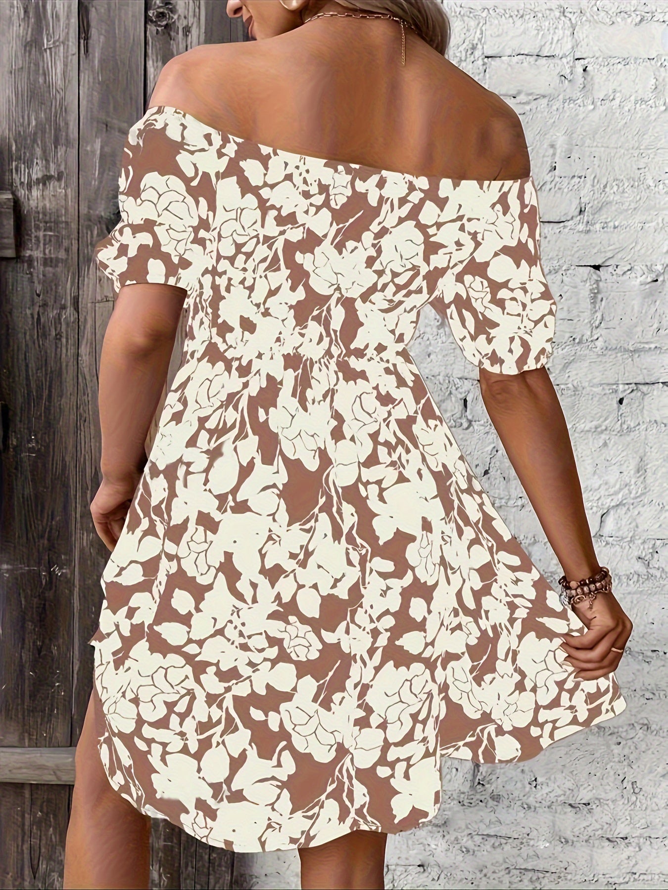 Blaues Off-Shoulder Kleid - Sophie
