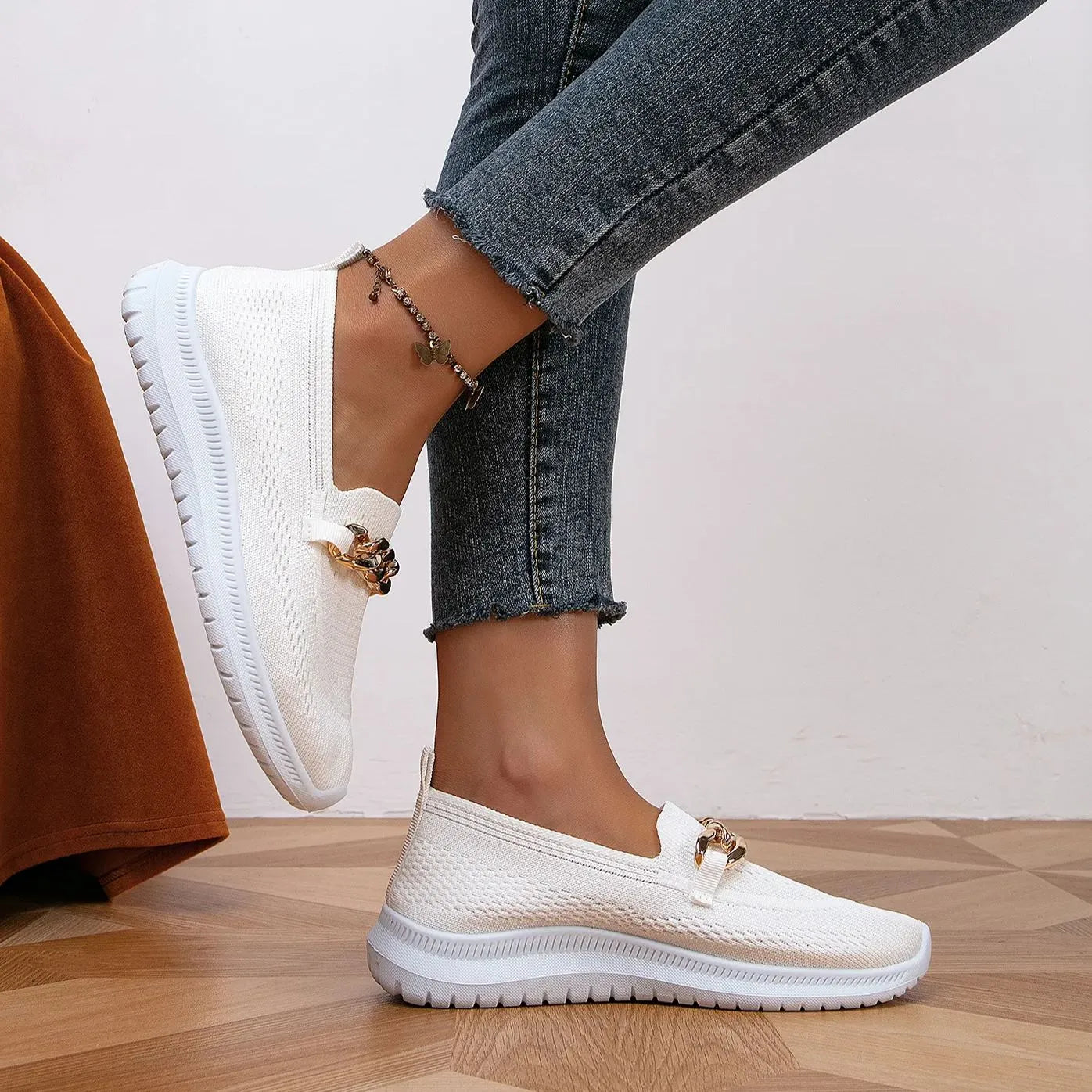 Cara - Sommerliche Gestrickte Hohle Flache Schuhe Schwarz