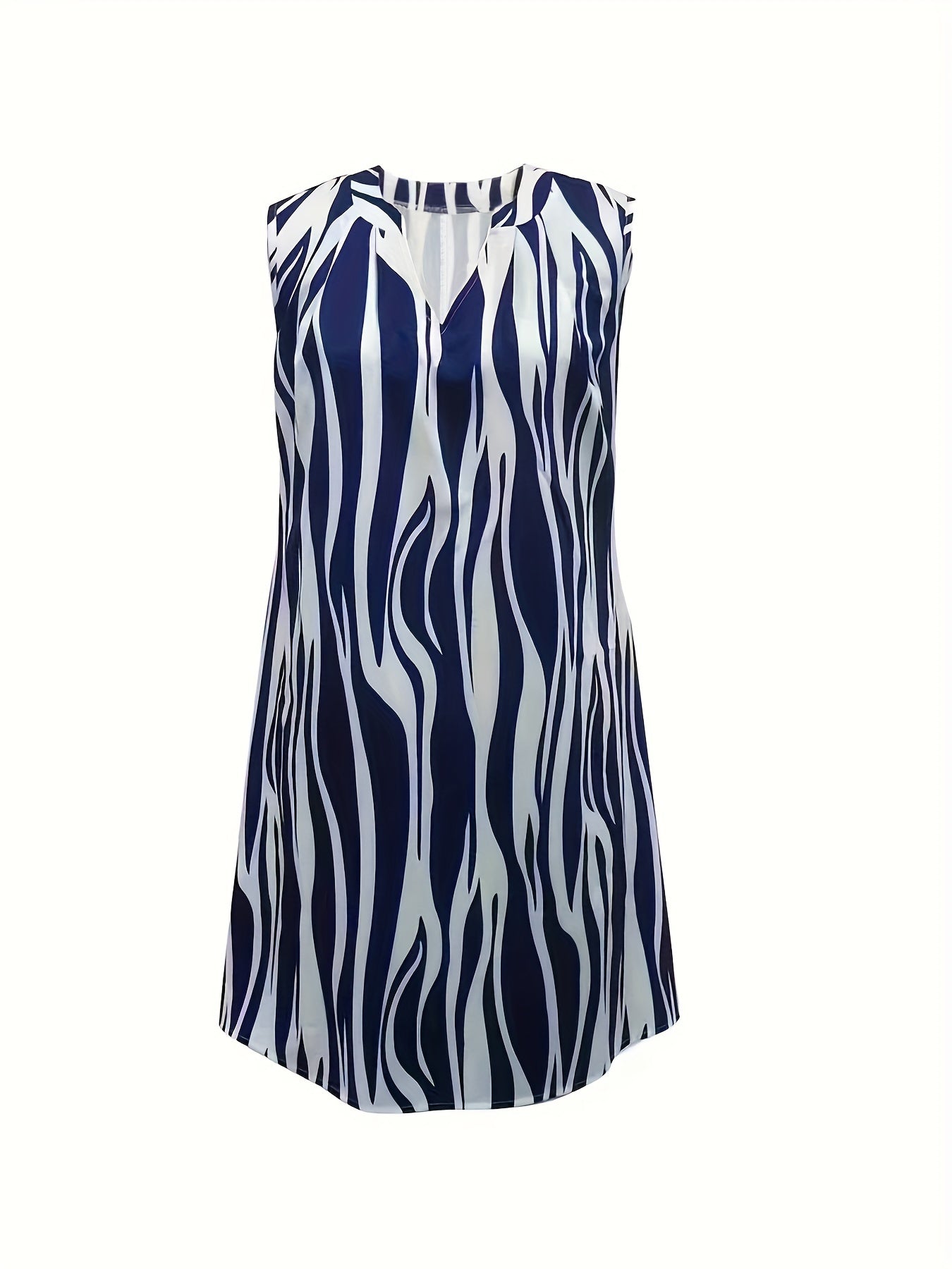 Marineblaues Colorblock-Kleid - Sophie