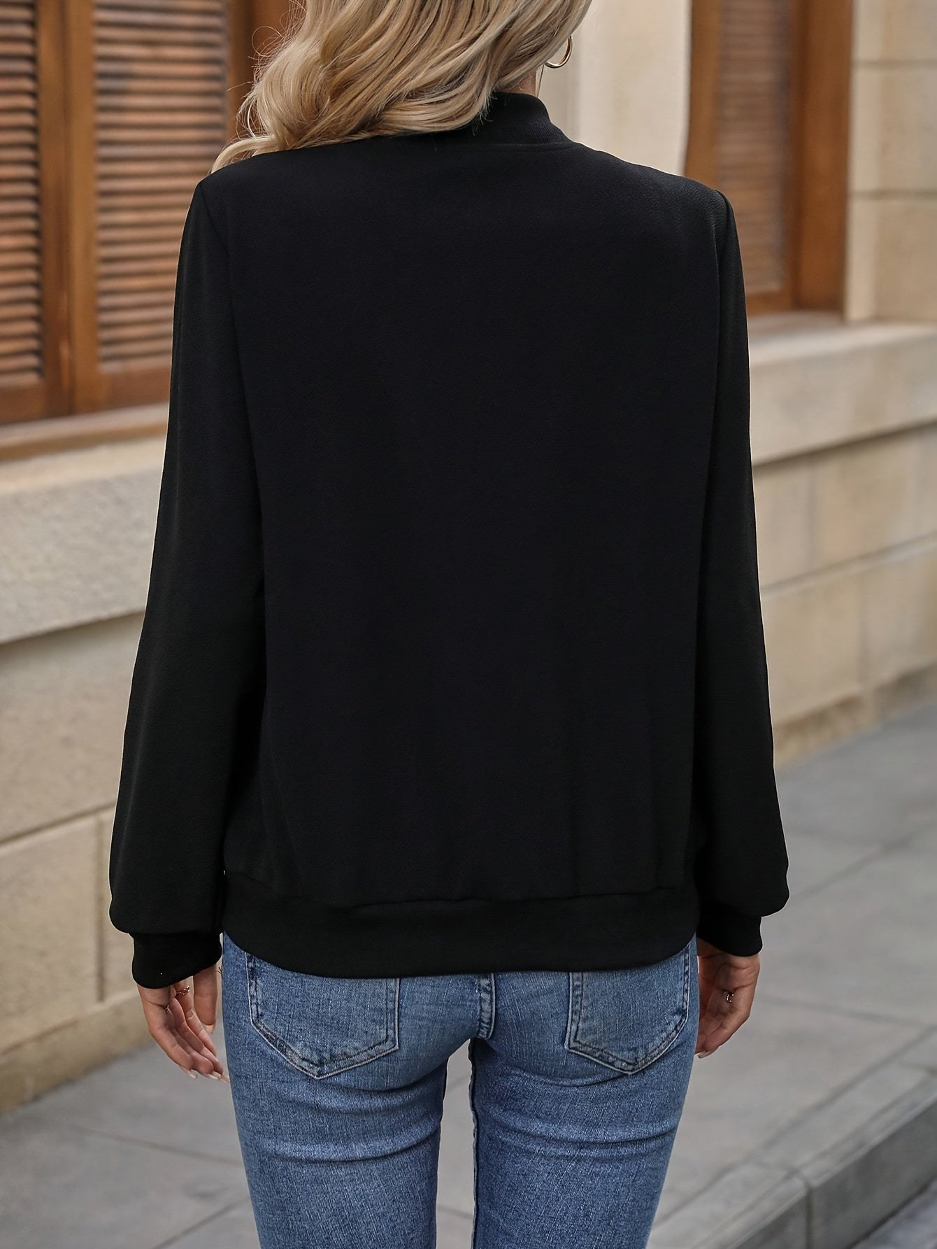 Schwarze Reißverschlussjacke - Elin