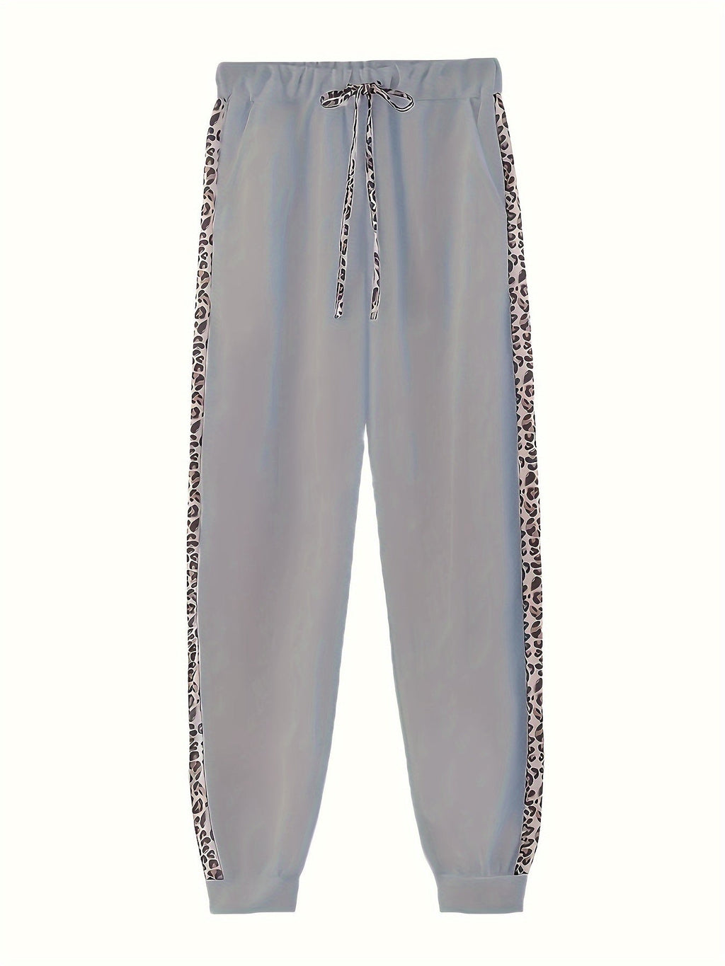 Blau Gepunktetes Leopardenprint Set - Lara