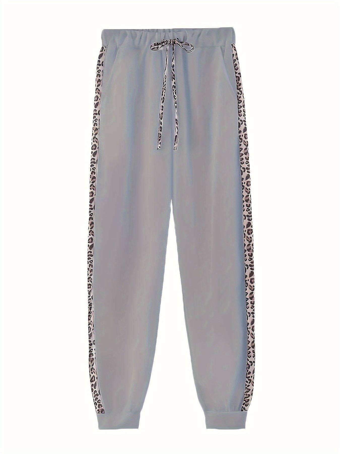 Blau Gepunktetes Leopardenprint Set - Lara