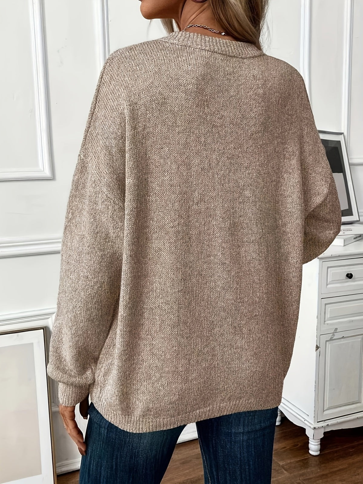 Stylischer Strickpullover Khaki - Mia