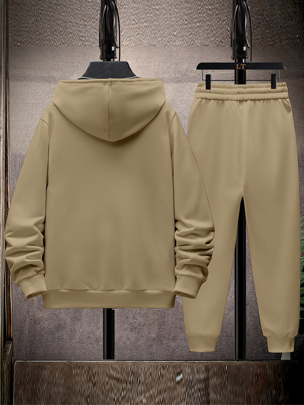 Schwarz Gestreiftes Hoodie & Jogginghose Set - Tom