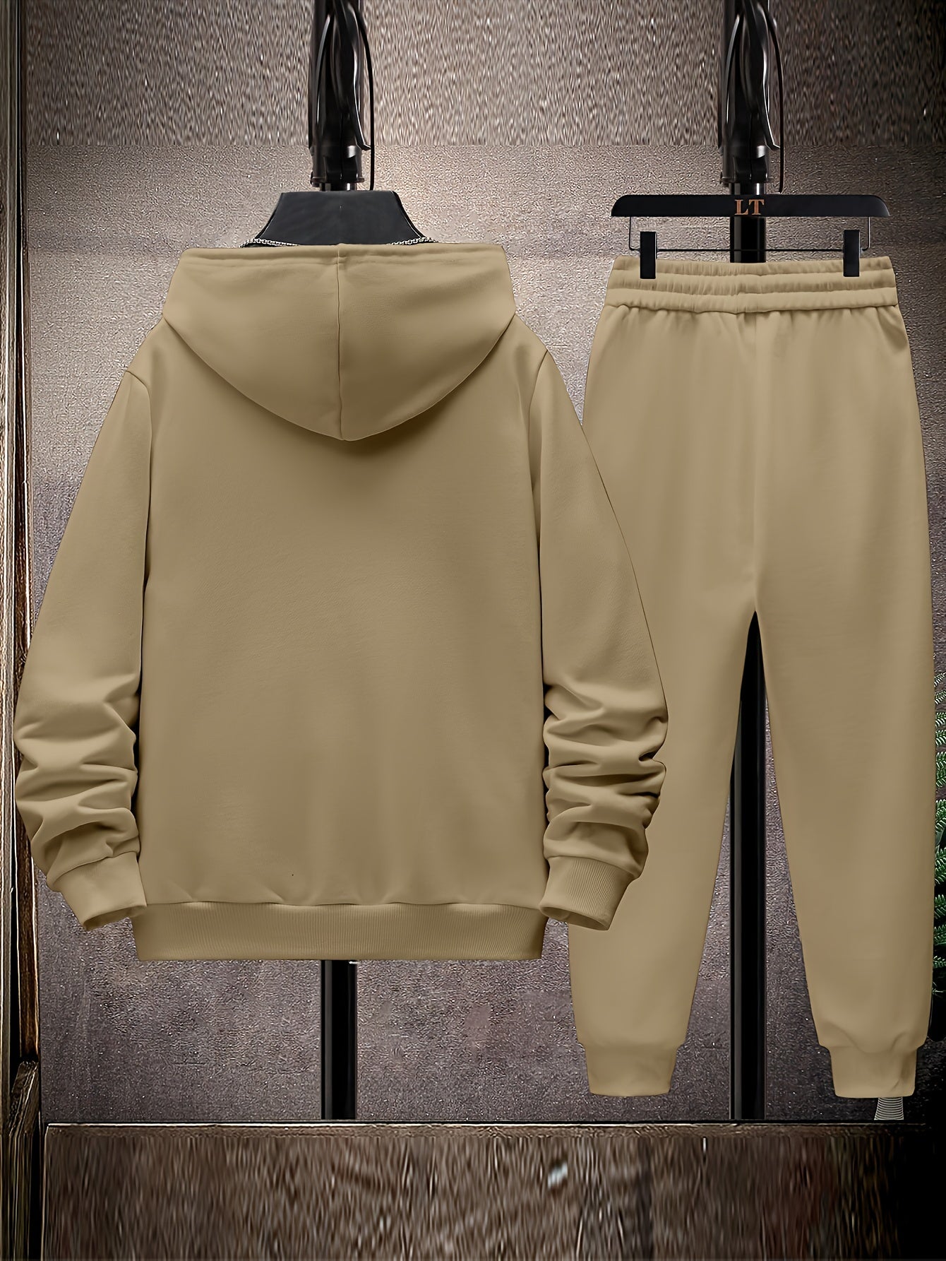 Schwarz Gestreiftes Hoodie & Jogginghose Set - Tom