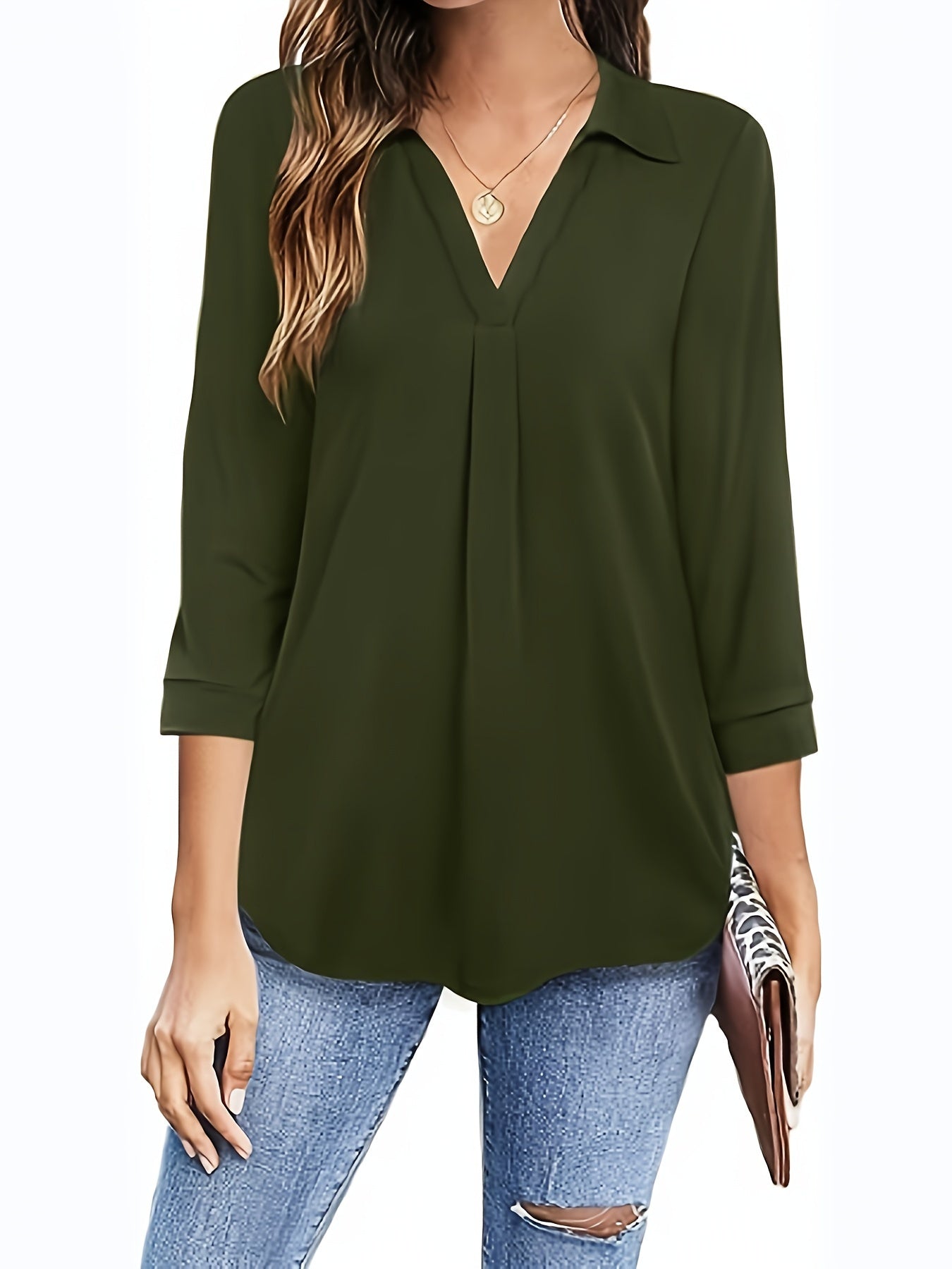 Rote Tunika Bluse - Sophie