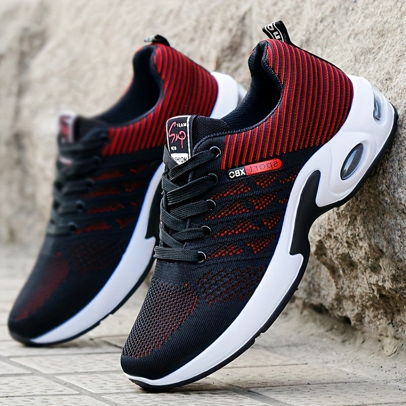 Schwarz-Rote Atmungsaktive Sneakers - Max