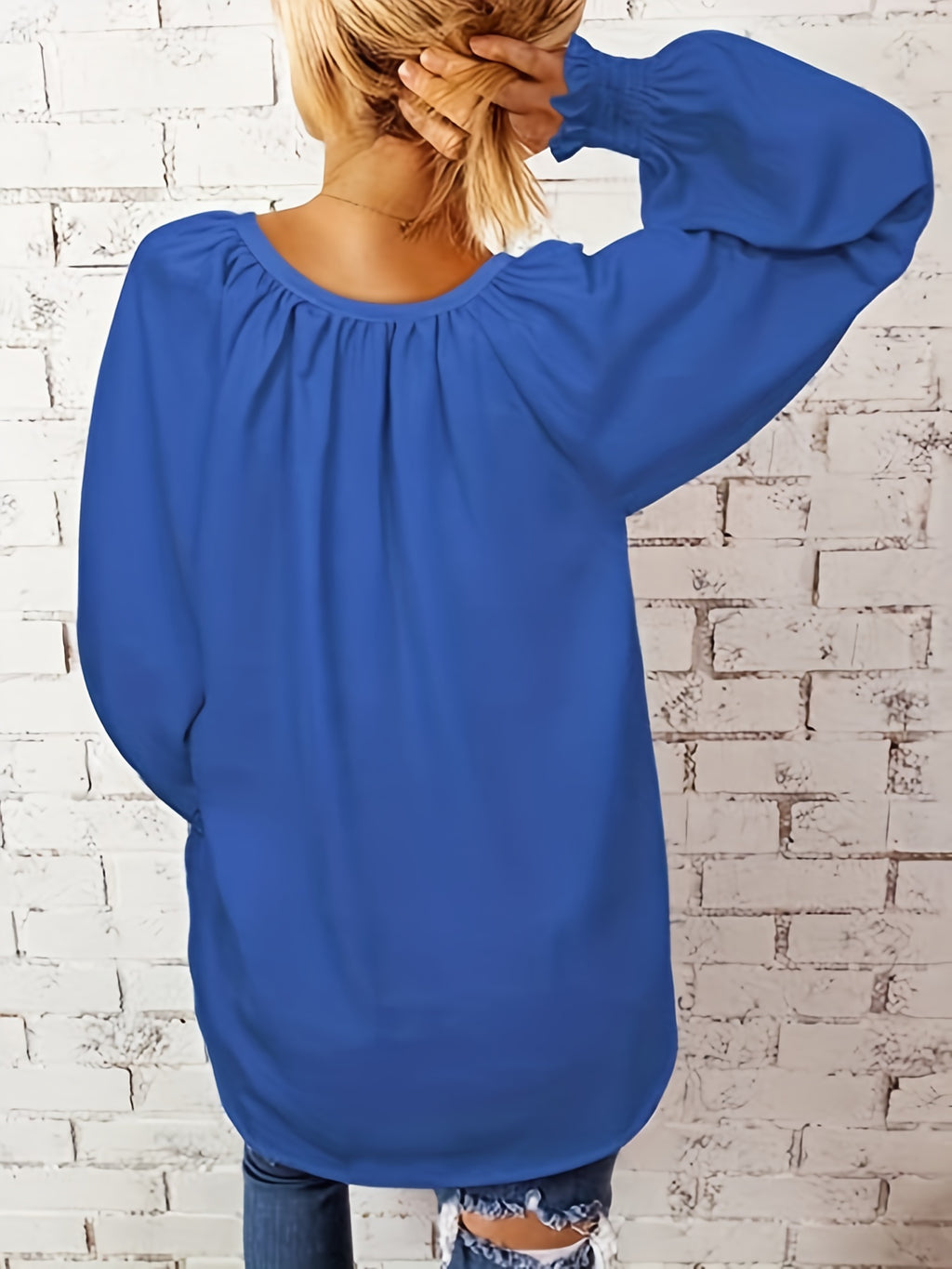 Rotrosé V-Ausschnitt Bluse - Sophie
