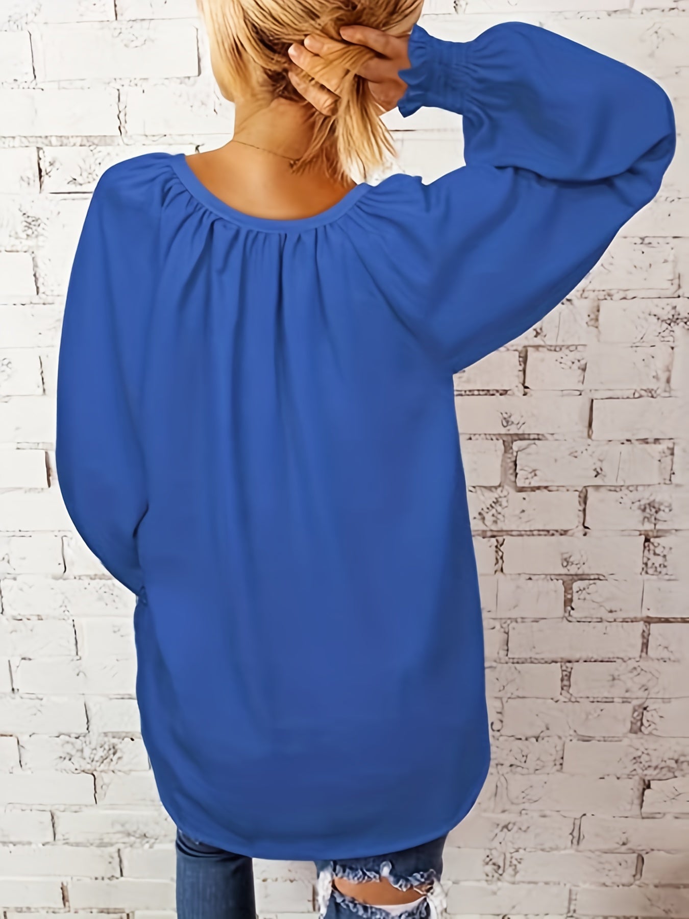 Rotrosé V-Ausschnitt Bluse - Sophie