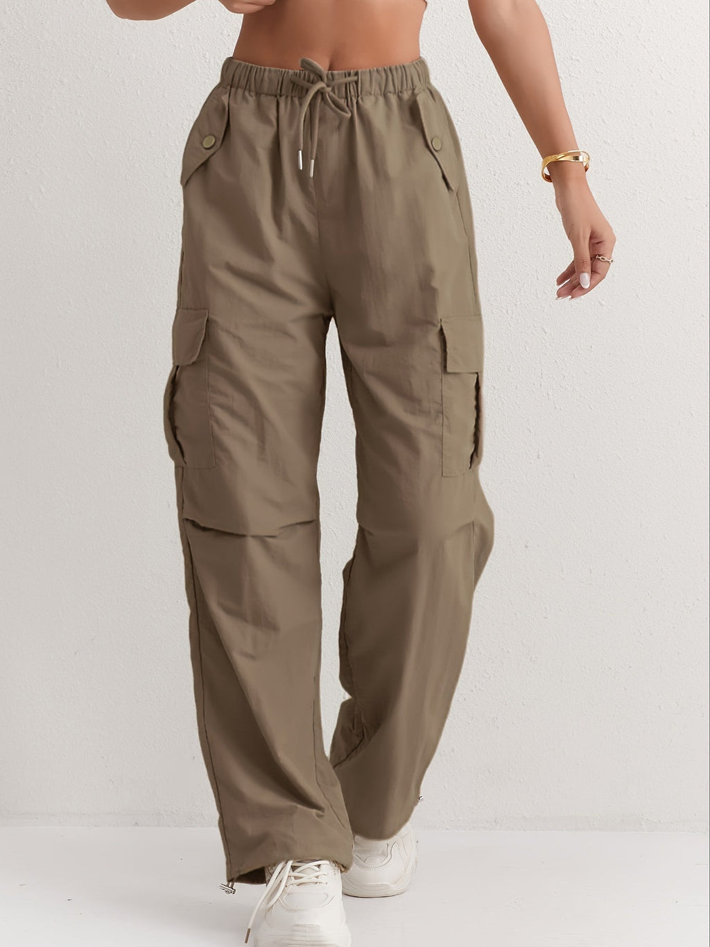 Rosa Cargo-Hose mit Geradem Bein - Lara