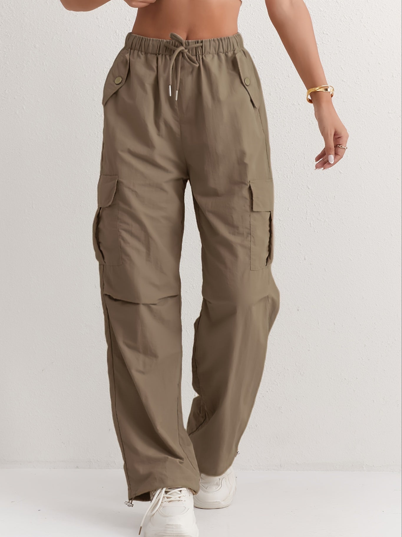 Rosa Cargo-Hose mit Geradem Bein - Lara
