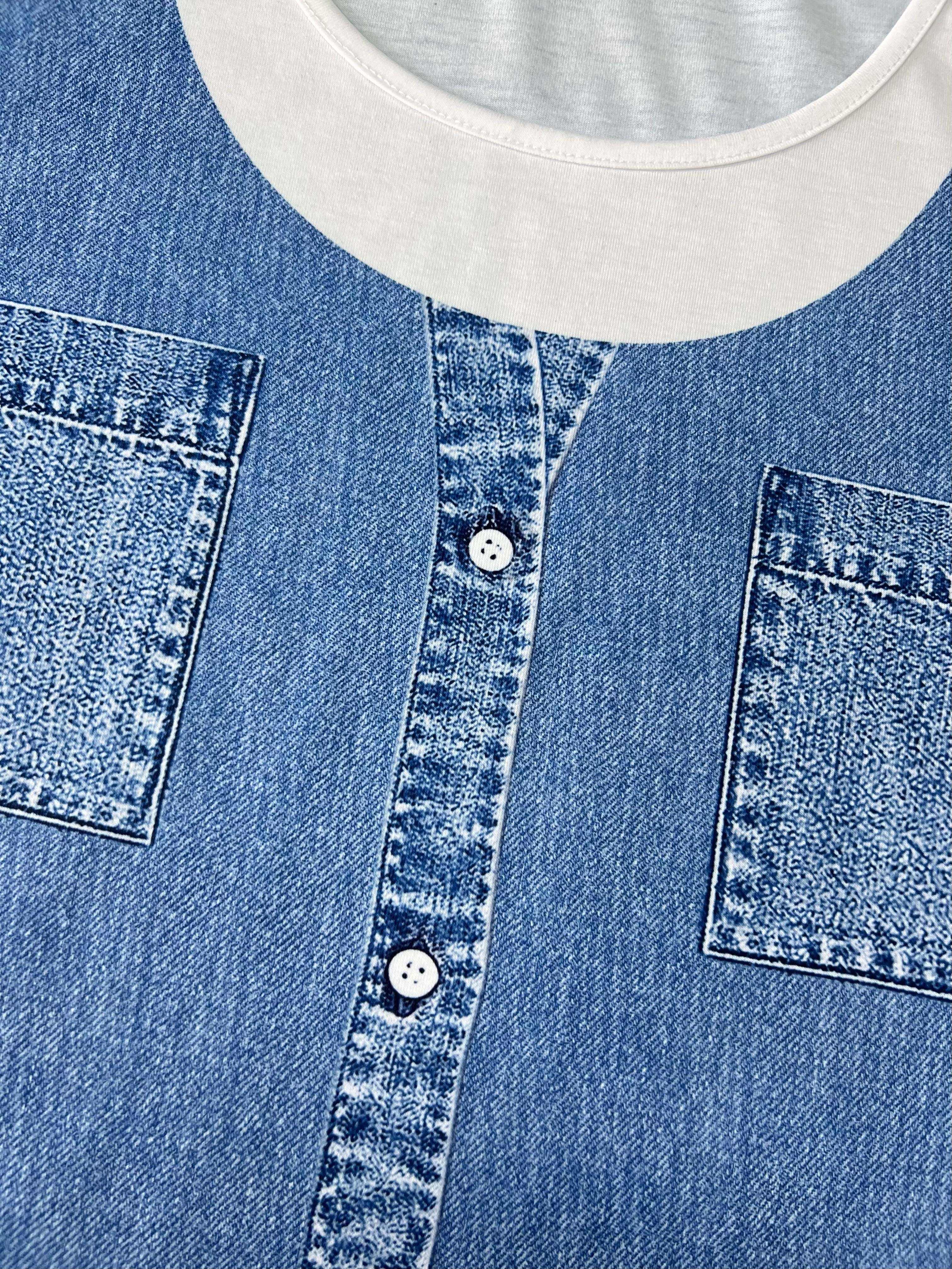 Blaues Plus Size Tankkleid - Jana