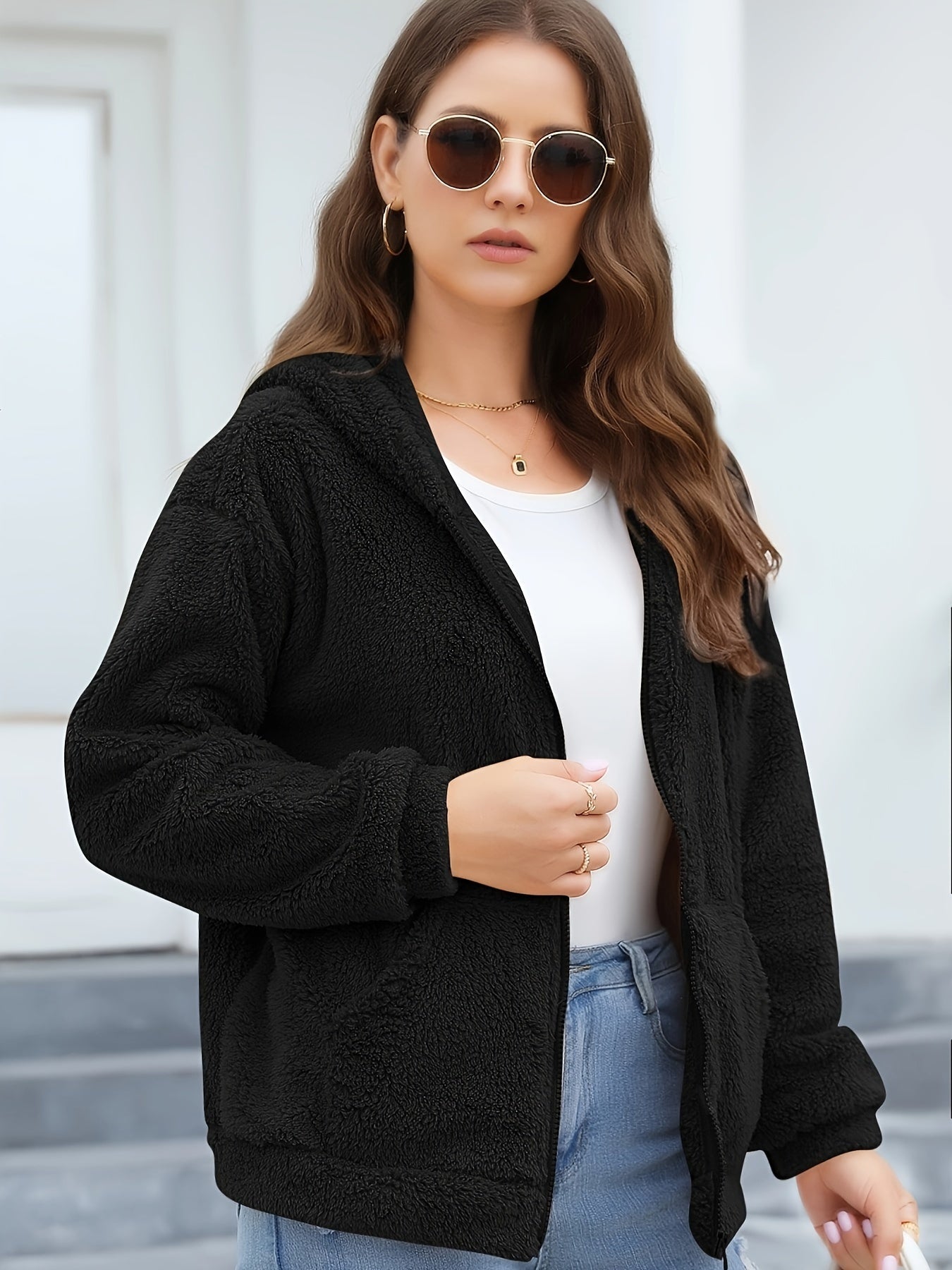 Kamel Fleece Kapuzenjacke - Lotte