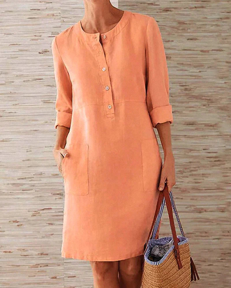 Florencia - Marineblau Elegant Kleid