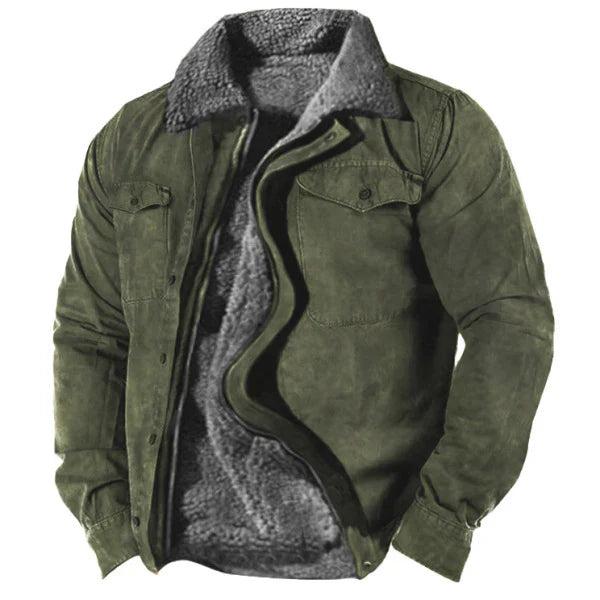 Klassische Westernjacke Khaki - Elias