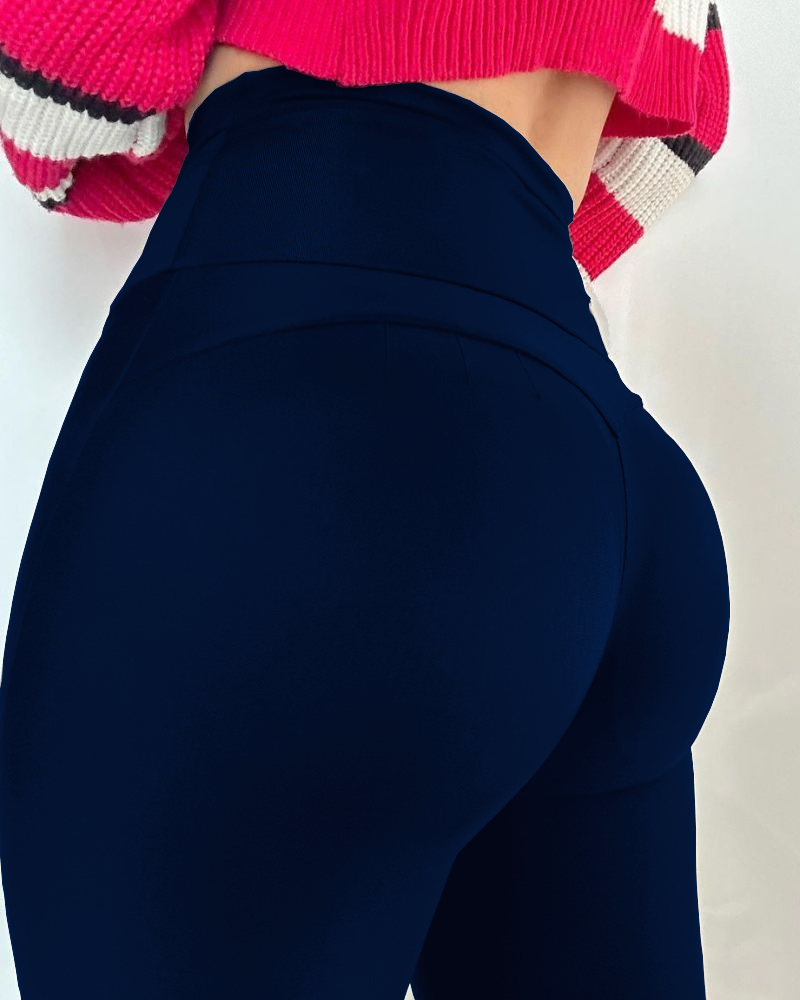 Zara - Schwarze schlankmachende Lift-Hose mit Reißverschluss