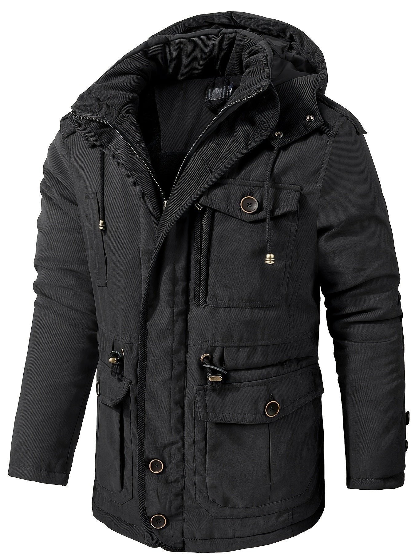 Schwarze Cargo-Winterjacke – Paul