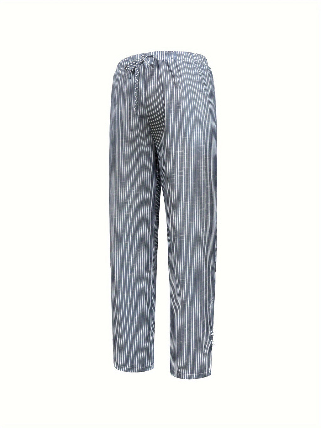 Blau-Graue Plus Size Gestreifte Hose - Clara