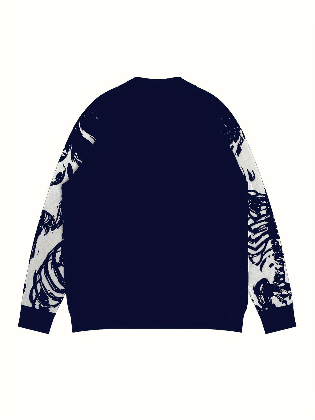 Schwarzer Strickpullover mit Totenkopf-Print - Finn