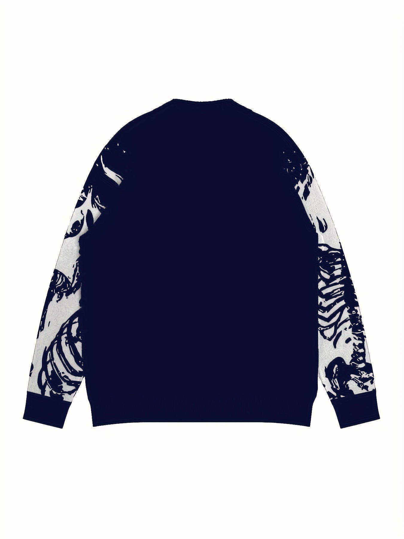 Schwarzer Strickpullover mit Totenkopf-Print - Finn