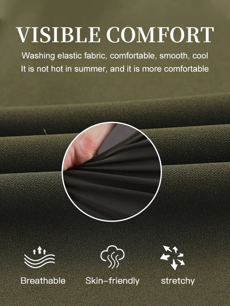 Graue Elastische Hose mit Mehreren Taschen - Emma