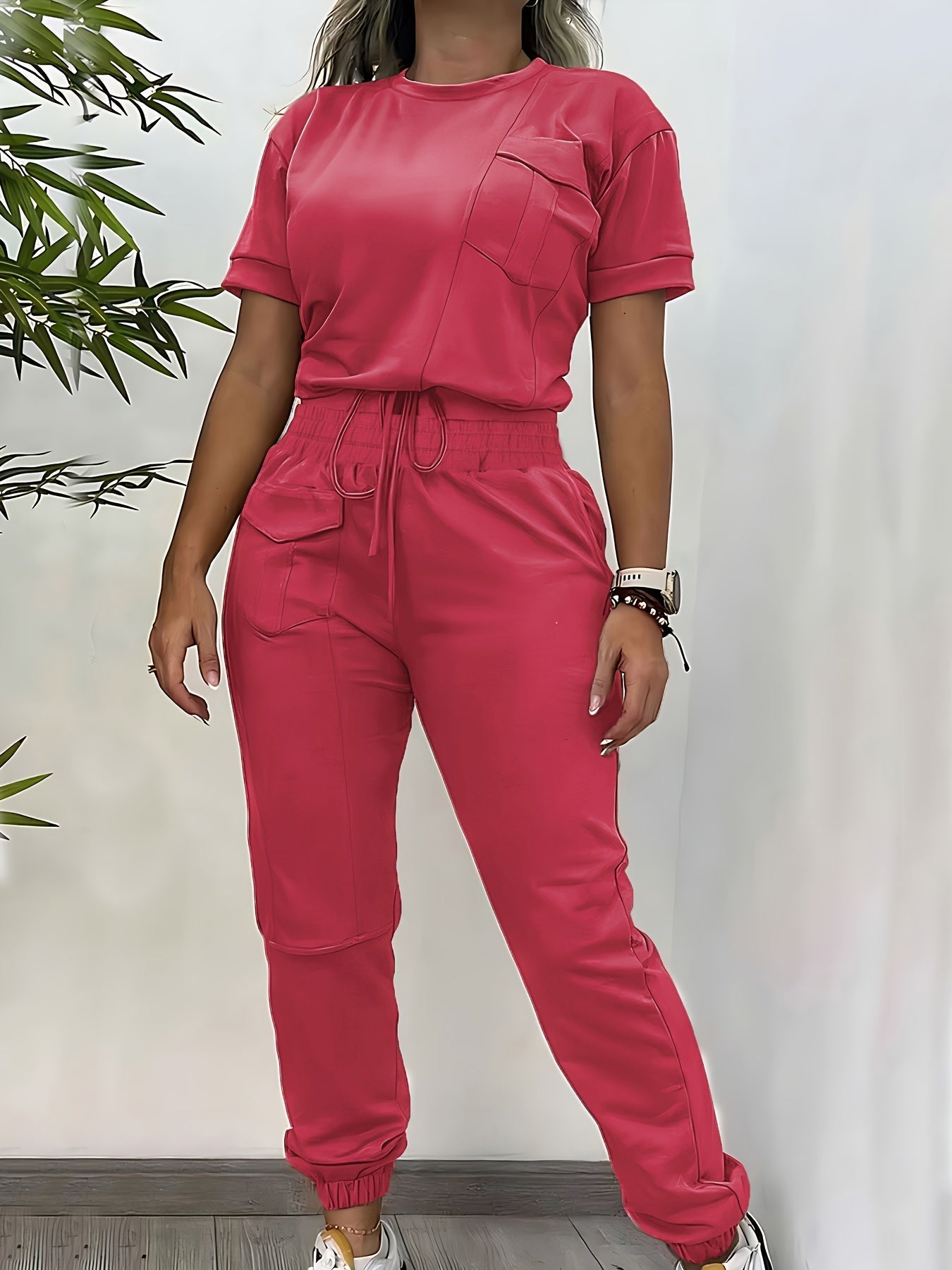 Khaki Zweiteiliges Casual Set - Noor