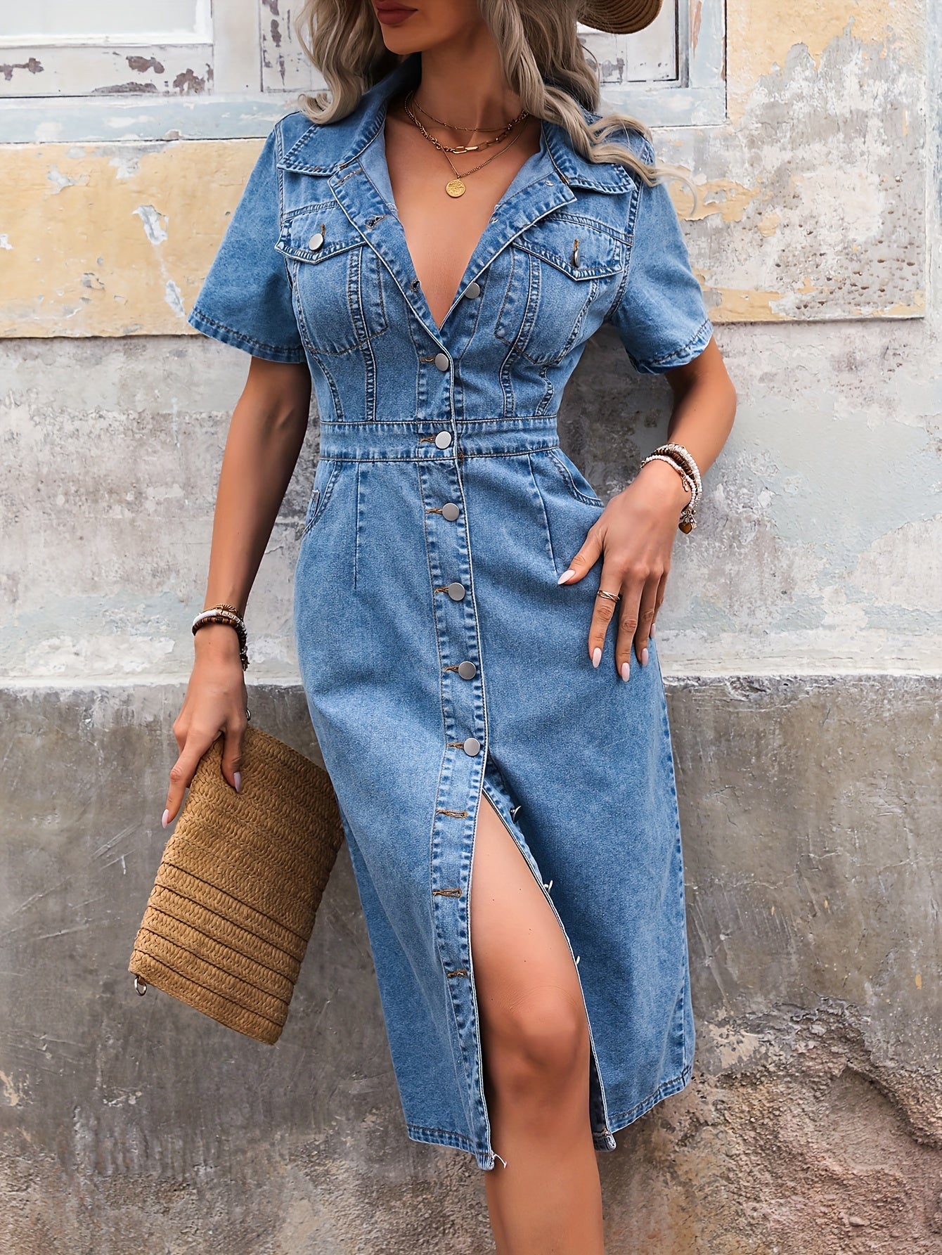 Blaues Denimkleid - Elise