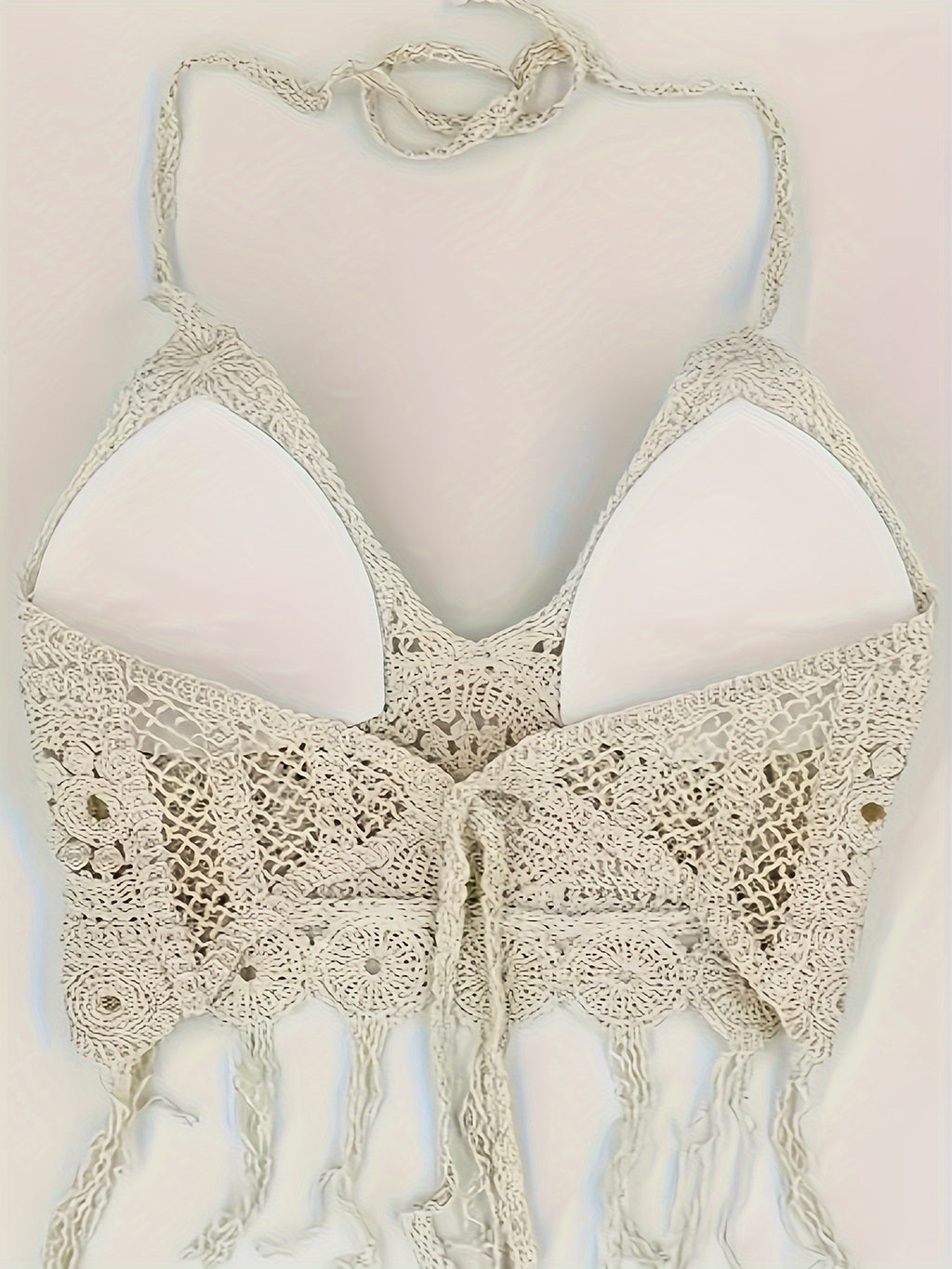 Aprikose Boho Halter-Top - Livia
