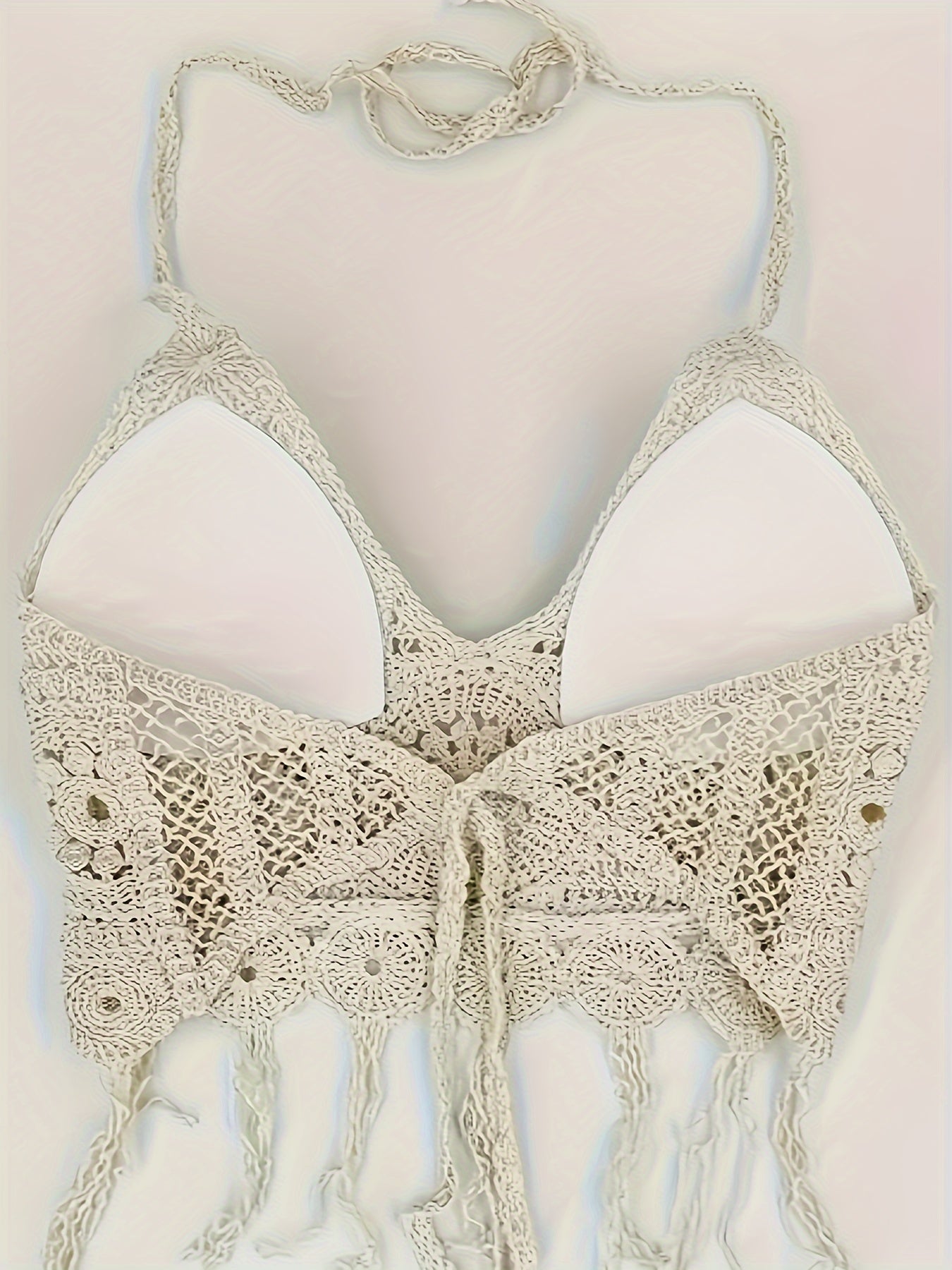 Aprikose Boho Halter-Top - Livia