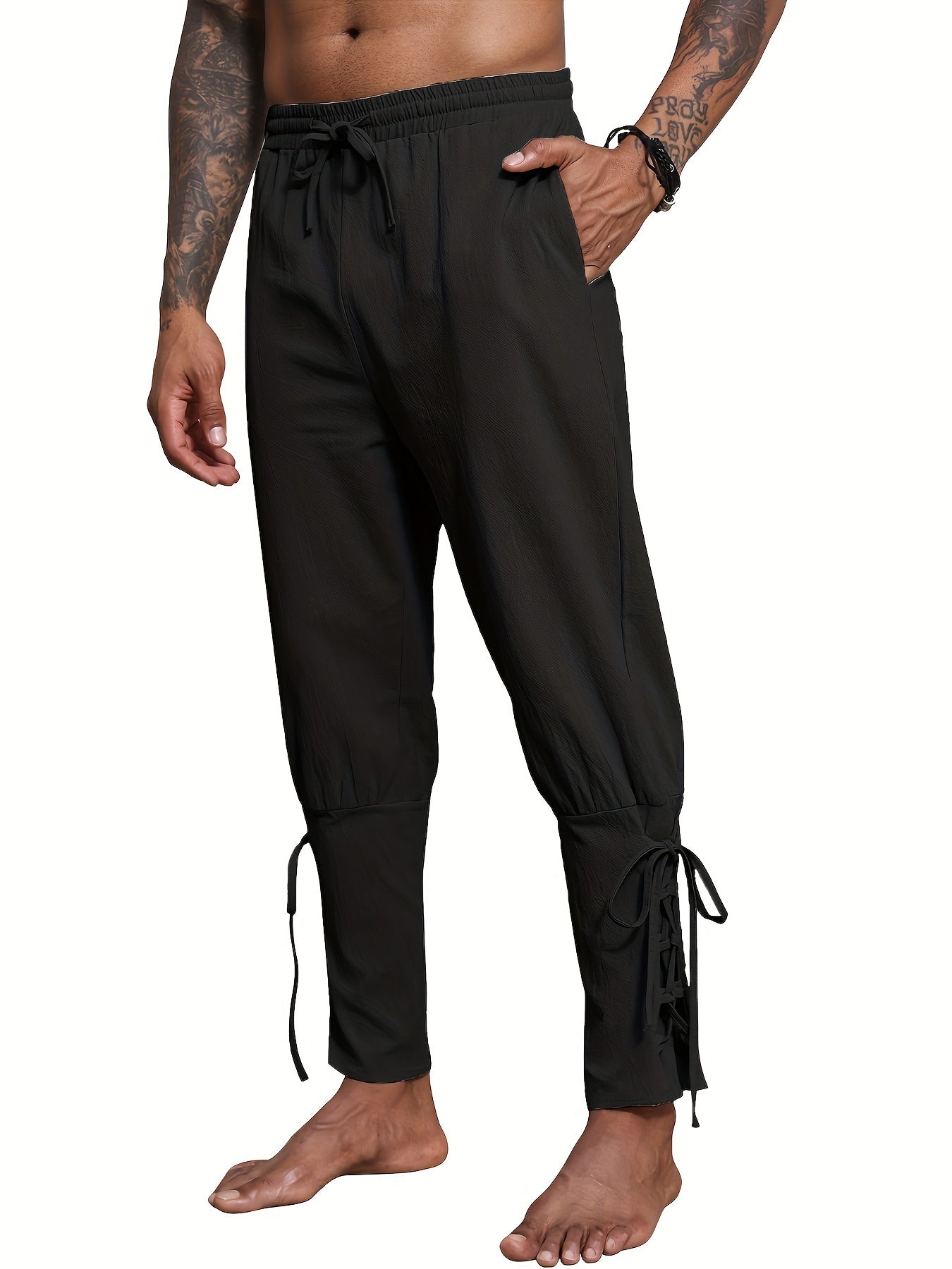 Schwarze Harem-Piratenhose - Ronny