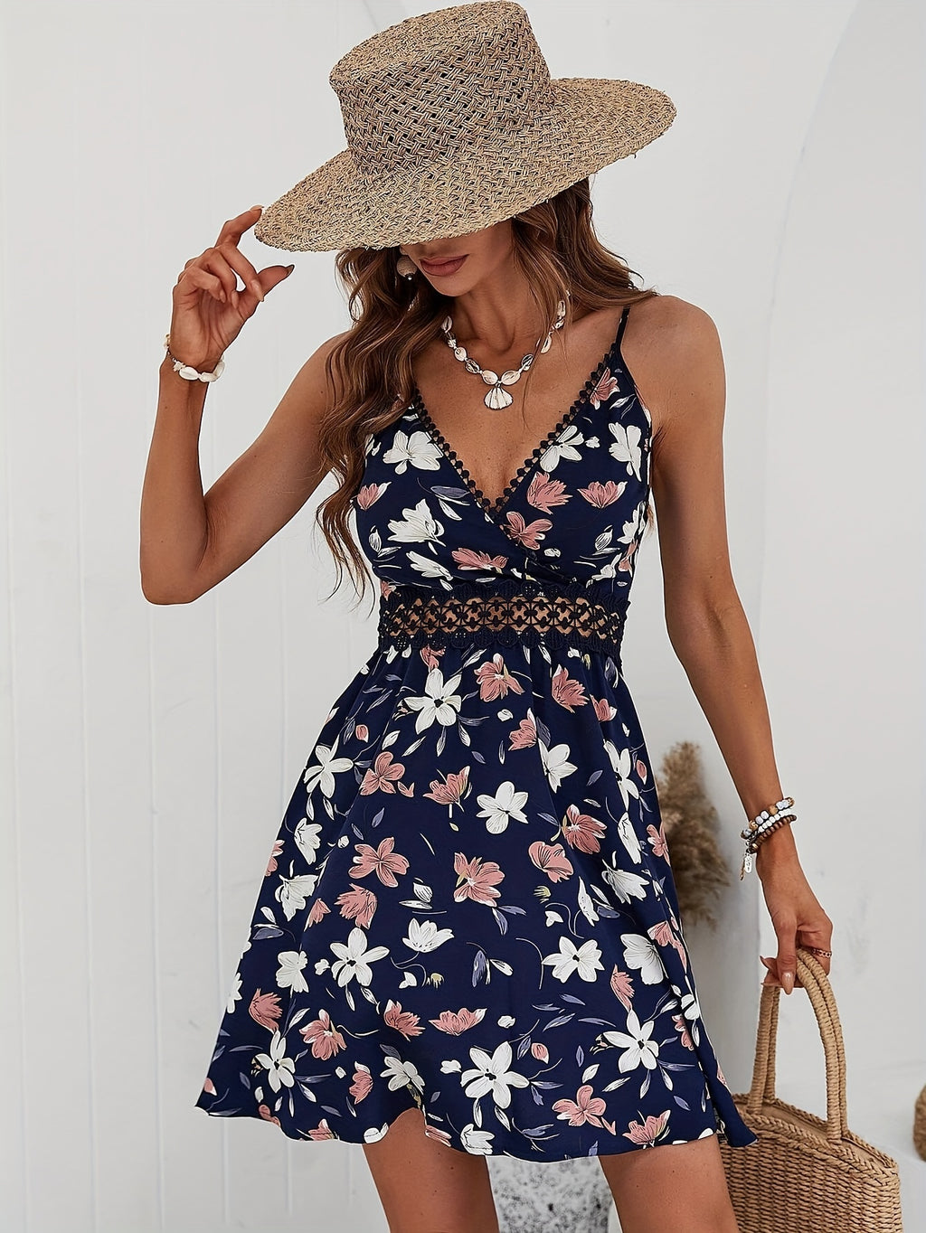 Blaues Spitzenkleid - Anna
