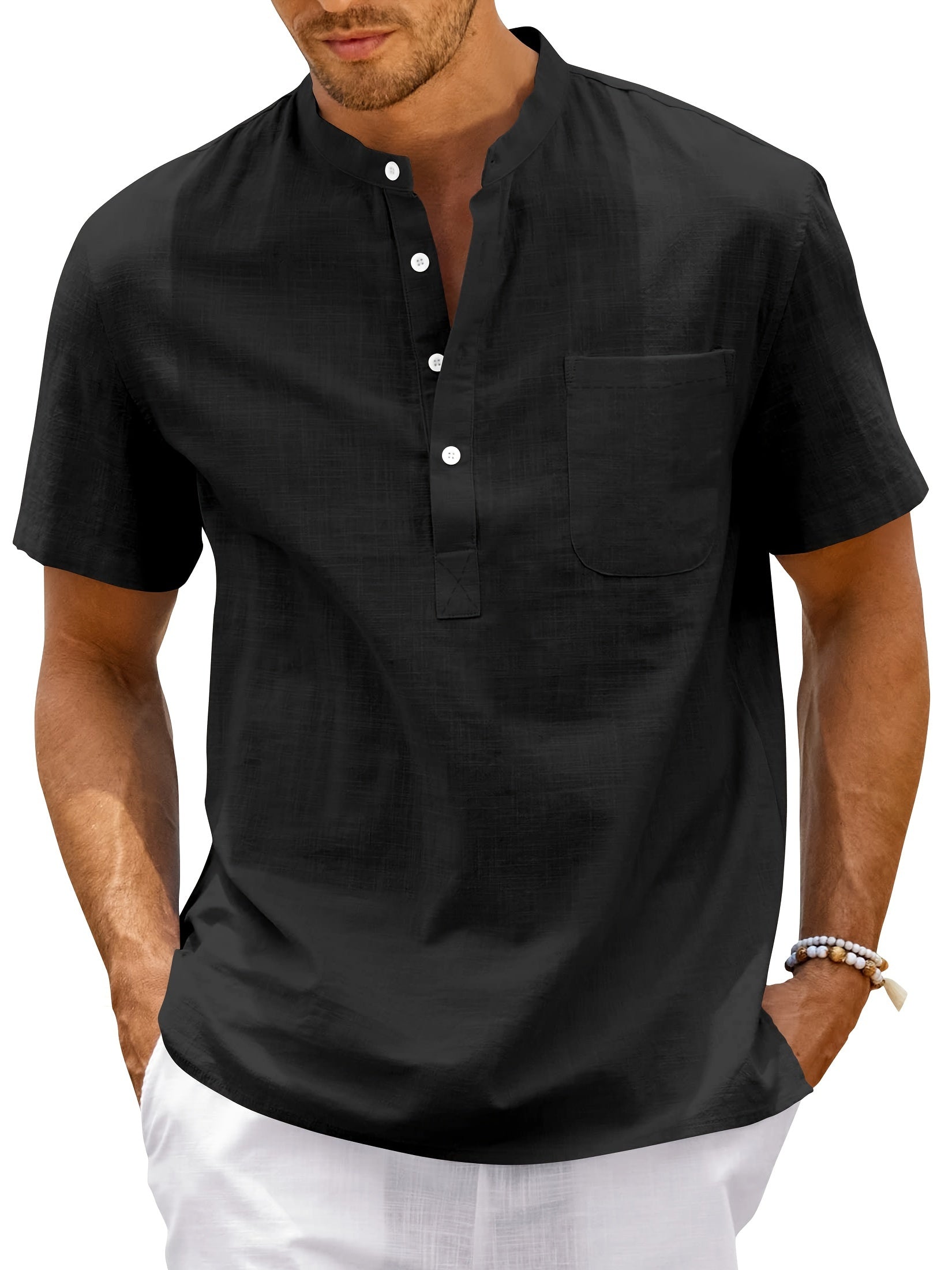 Marineblaues Henley-Hemd - Felix