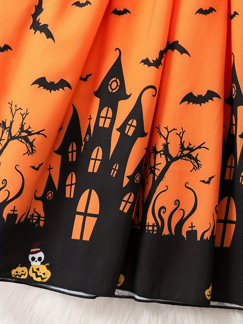 Halloween Prinzessinnenkleid in Orange-Rot - Emma