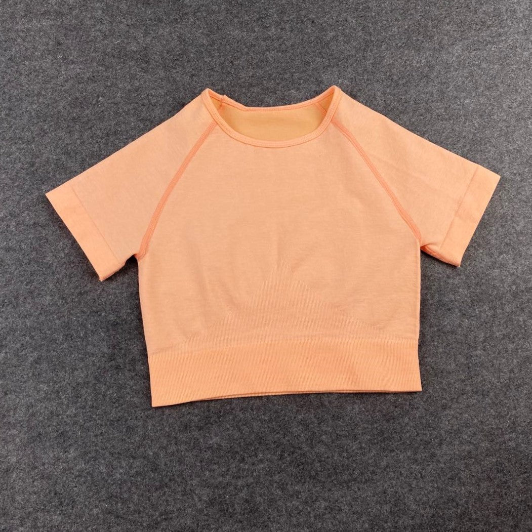 Ava - Orangefarbenes Nahtloses Yoga-Set