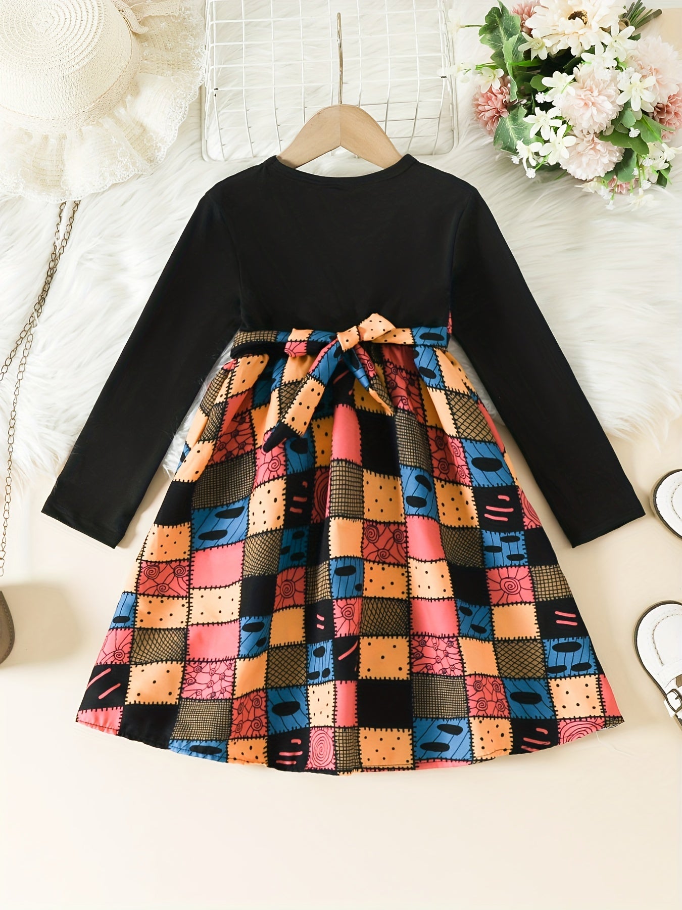 Mädchen Halloween Geisterkleid in Orange - Emily